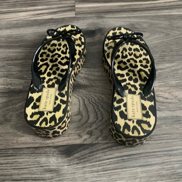kate spade cheetah platformflip flops - Picture 4 of 7